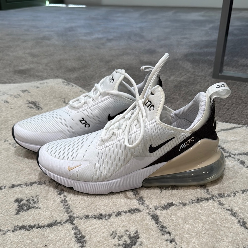 Nike Air Max 270 White and Black Sneakers